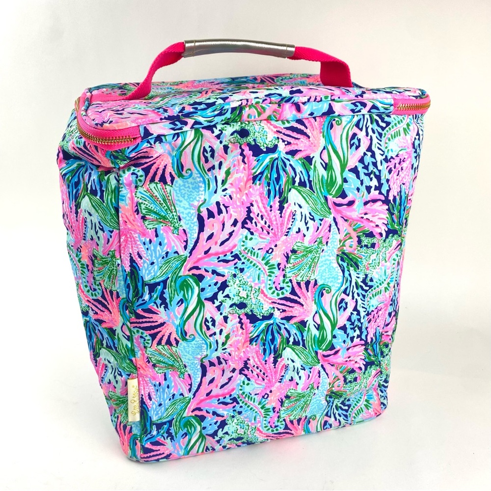 Lilly Pulitzer Mermaid Print Soft Side Wine Cooler - Picture 2 of 11